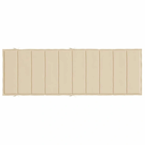 Шалте за шезлонг - бежово - 186x58x4 см - Оксфорд плат - VL314161 - Image 5