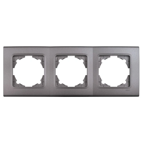 Тройна рамка LINNERA LIFE сива VIKO