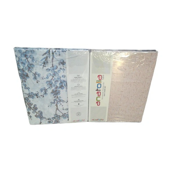 Двоен спален комплект 4 части Сини цветя ANATOLIA TEX - Image 3