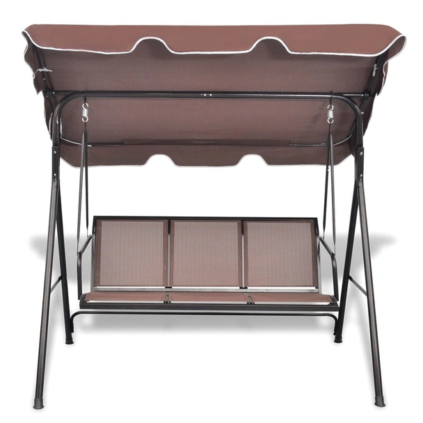 Градинска люлка със сенник, кафе 178 x 112 - Image 3