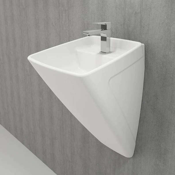 Мивка за баня за стена бял гланц Firenze BOCCHI - Image 2