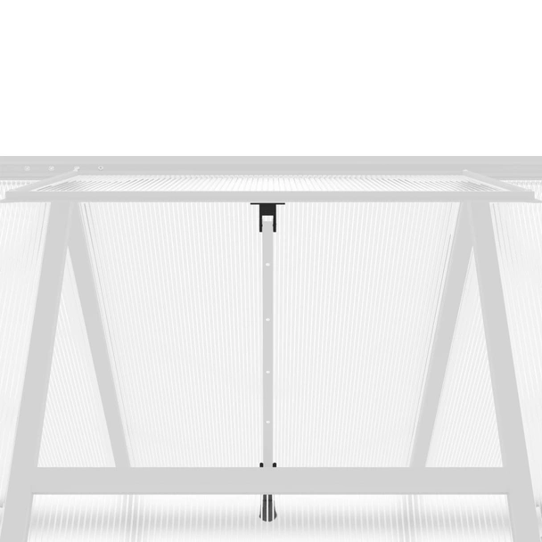 Оранжерия - поликарбонат - стоманена основа - 224x169x195 см - Image 8