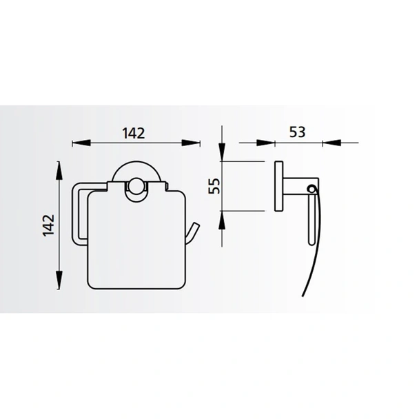 Поставка за тоалетна хартия с капак Delta FAYANS - Image 2