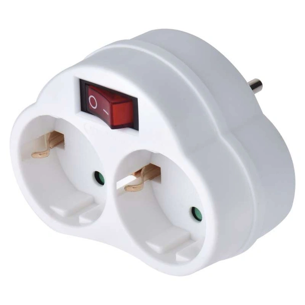 Разклонител с 2 гнезда и ключ без кабел бял EMOS - Image 4