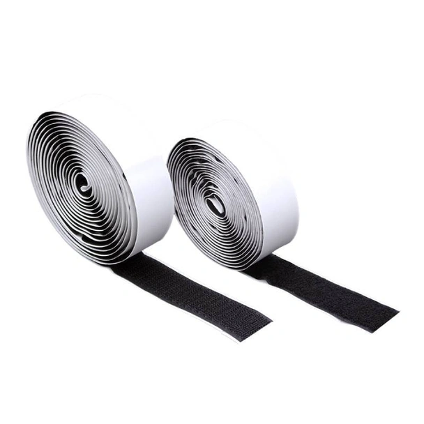 Самозалепваща черна лента велкро 25ммx3м DECOREX
