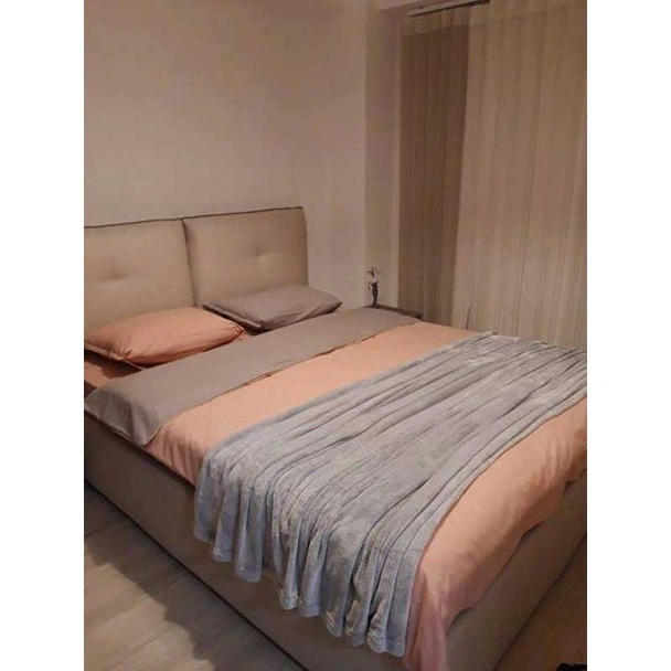 Спален комплект персон и половина 4 части светлорозово/сиво RAKLA - Image 4