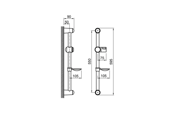 Тръбно окачване за душ Rodas FAYANS - Image 2