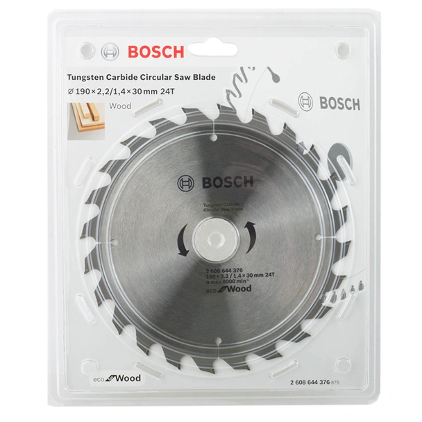 Диск за циркуляр Eco for Wood 190х20 мм 24T BOSCH - Image 2