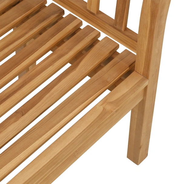 Градинска пейка 120x53.5x85 см от масивна тикова дървесина - VL42006346 - Image 9