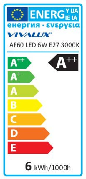 LED филамент лампа FLICK LED- AF60- 6W- 630LM- E27- 3000K - Image 3
