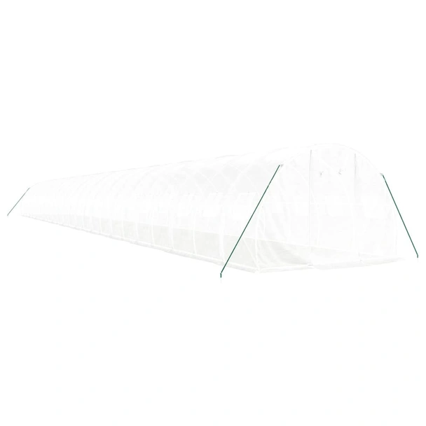 Оранжерия със стоманена рамка бяла 72 м² 24x3x2 м - Image 2