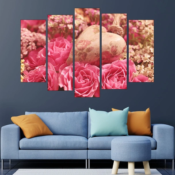 Рози и сърце - картина пано за стена - Image 3