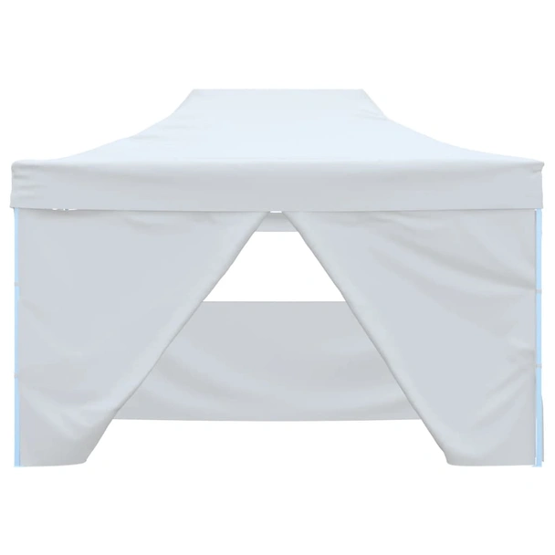 Сгъваема парти шатра 3x4,5 м с 4 странични стени - бяла - Image 3