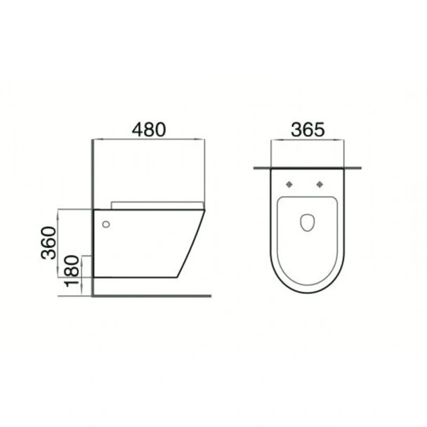 Стенна тоалетна чиния icc 4863 slim seat - Image 3