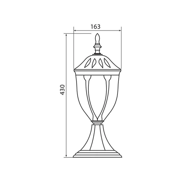Стоящ фенер античен месинг Tоsca VIVALUX - Image 2