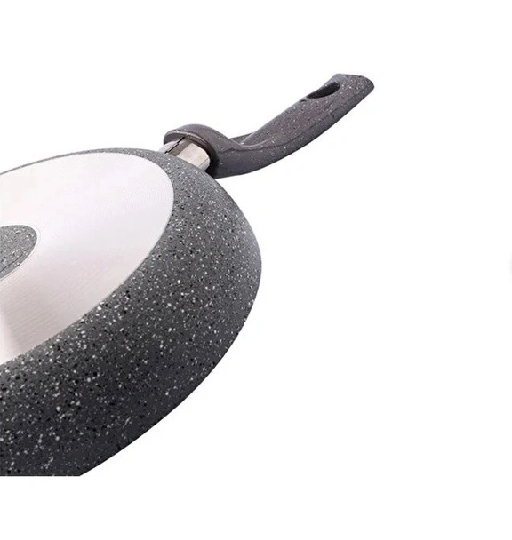 Тиган с гранитно покритие и стъклен капак 26 см SN086 MENZIR - Image 3