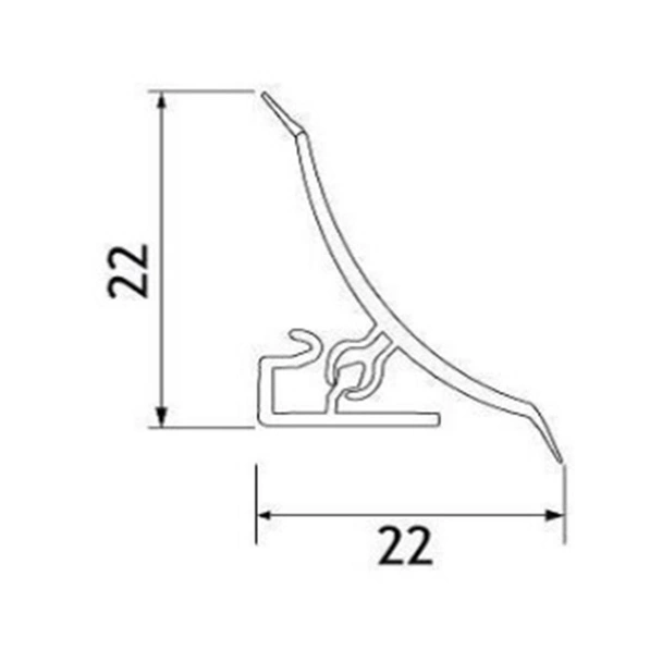 Водобранна лайстна PF 24 бяла 3 м PRIMO - Image 2