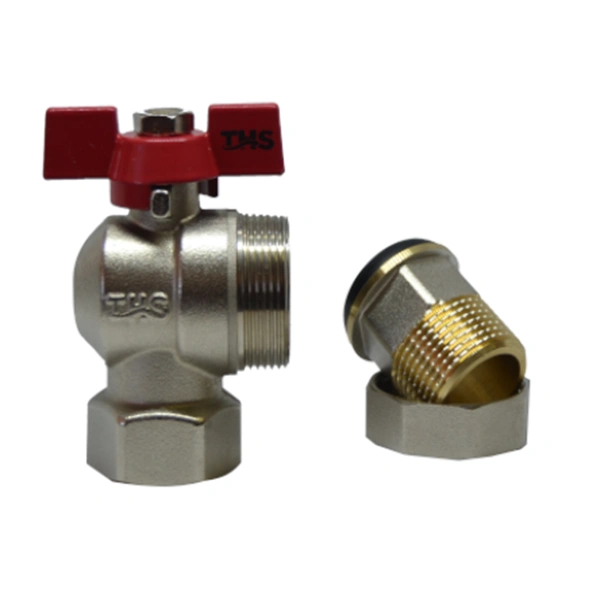 Cферичен кран с холендър със салников механизъм ъглов 1" - Image 2