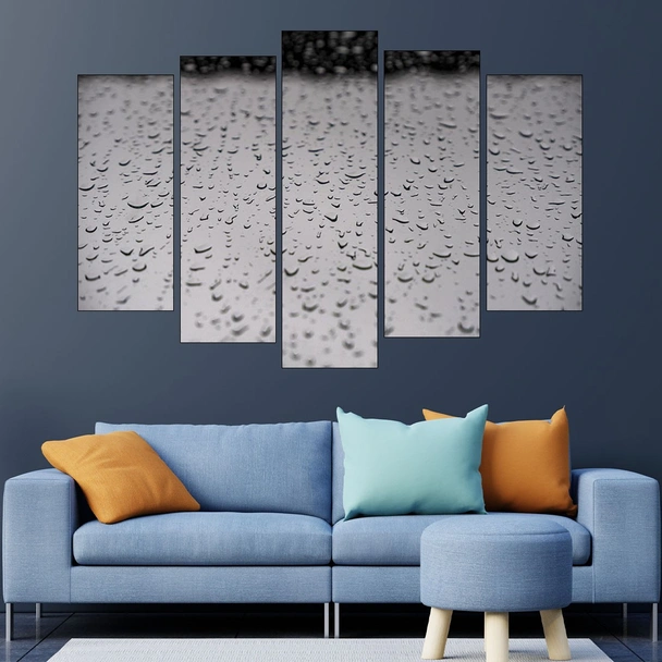 Дъждовни капки по стъкло - картина пано за стена - Image 3