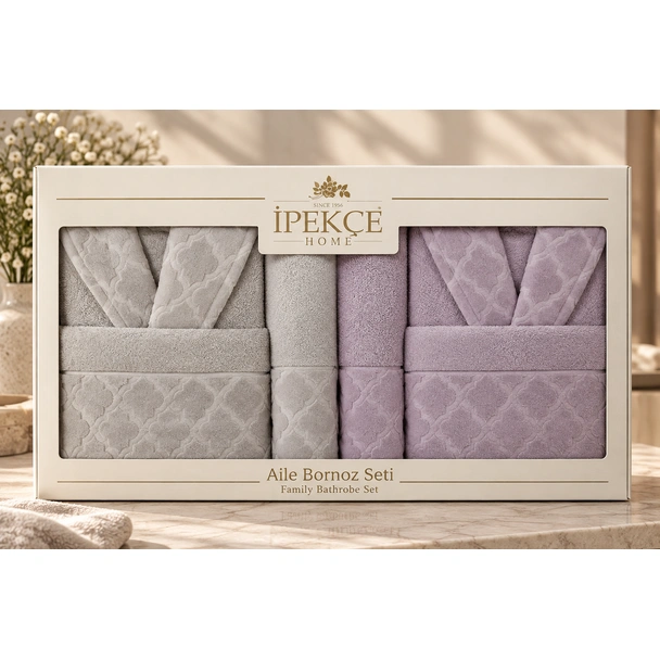 Комплект халати за баня с кърпи 6 части Dilay IPEKCE - Image 2