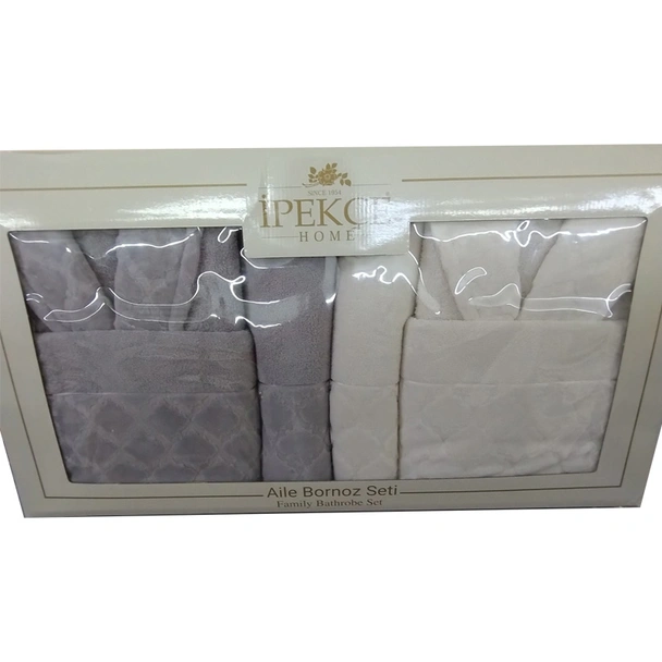 Комплект халати за баня с кърпи 6 части Dilay IPEKCE - Image 4