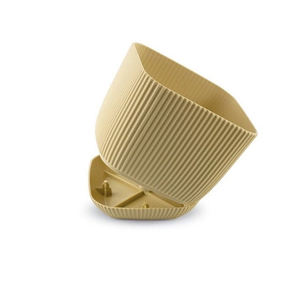 Квадратна саксия 11х11х9.5 см жълта Mercan KARASU - Image 2