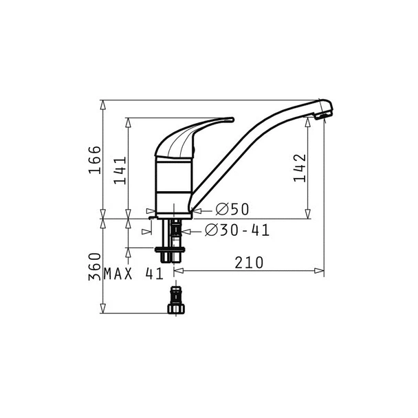 Смесител за кухня графит Modo PYRAMIS - Image 2