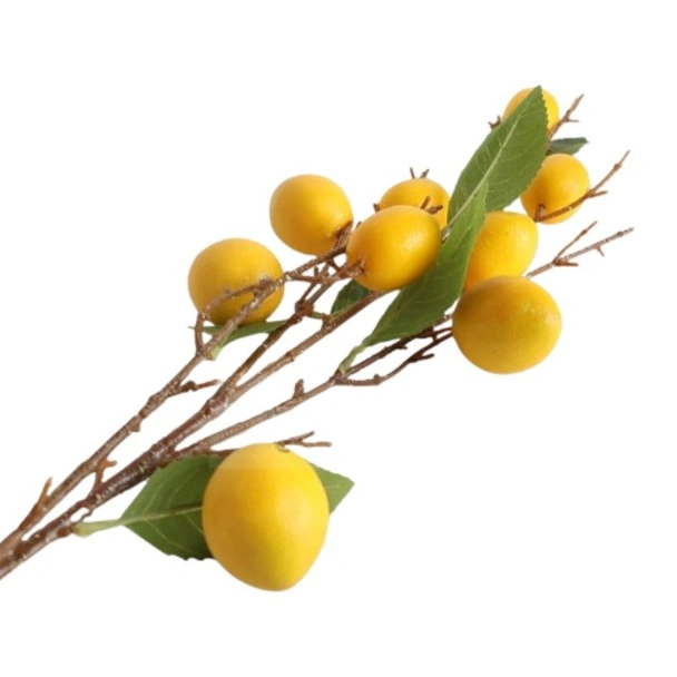 Декоративна клонка с лимони 90 см