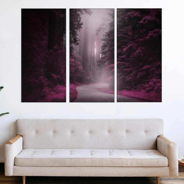 Магически път в гората - картина пано за стена - Image 2