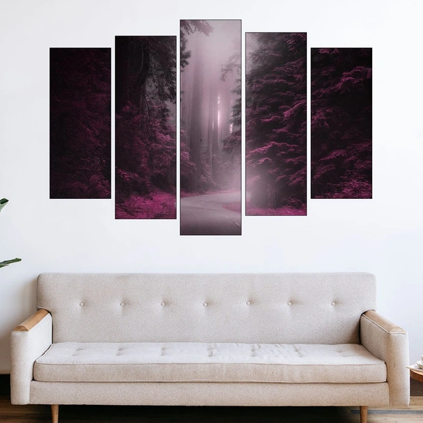 Магически път в гората - картина пано за стена - Image 3