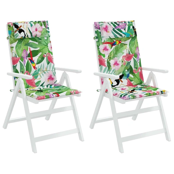 Възглавници за столове с облегалки 2 бр шарени Оксфорд плат - VL361925 - Image 4