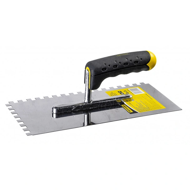 Маламашка неръждаема стомана 280x130 мм с гребен 8x8- Topmaster