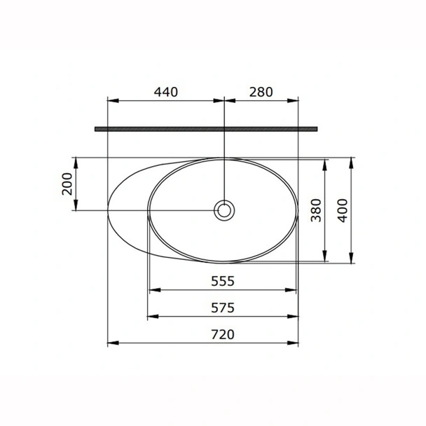 Мивка за баня Vessel 56x39 см BOCCHI - Image 2