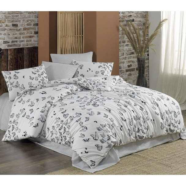 Единичен спален комплект 3 части 100% памук Пеперуди ZAMBAK