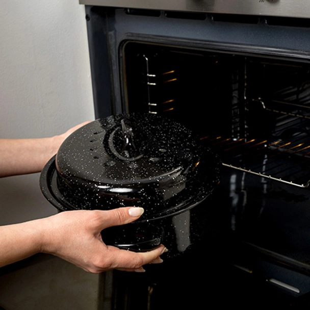 Емайлирана овална тава с капак 37 см NAVA - Image 12