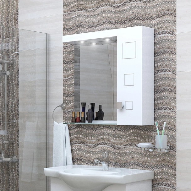 Горен шкаф за баня с LED осветление Дея TRIANO - Image 4