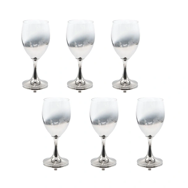 Комплект чаши за аперитив 125 мл 6 бр. Преливащ металик