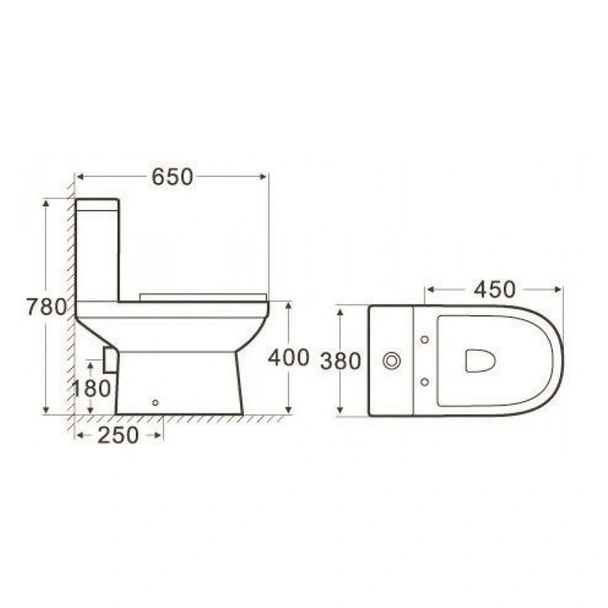 Моноблок с долно оттичане Rimless INTER CERAMIC - Image 3