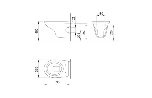 Neo: стенна тоалетна чиния neo бяла - Image 2