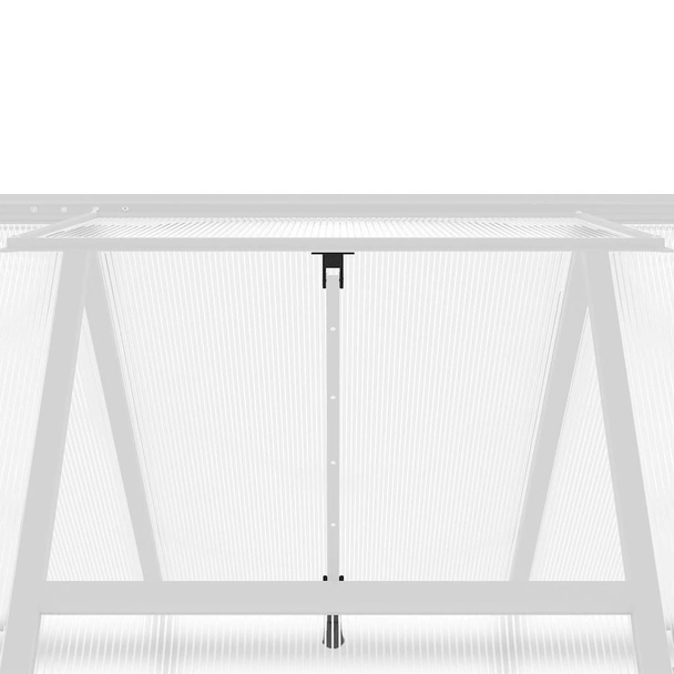 Оранжерия - поликарбонат - стоманена основа - 169x169x195 см - Image 8