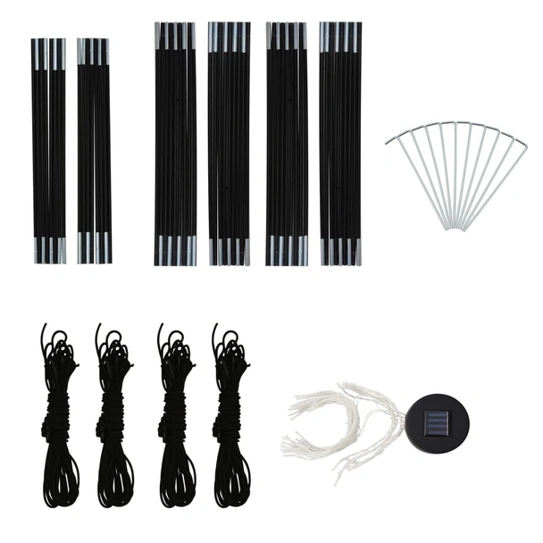 Парти шатра 3,6x3,6x2,3 м с LED светлини - синя - Image 8