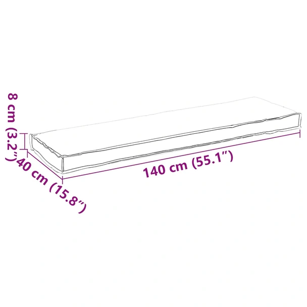 Подложки за пейка 2 броя Таупе 150x40x8 см Оксфорд плат - VL42001713 - Image 2
