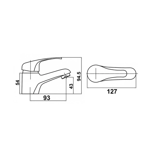 Смесител за баня с автоматичен сифон Alcala HT-6221 FORMA VITA - Image 2