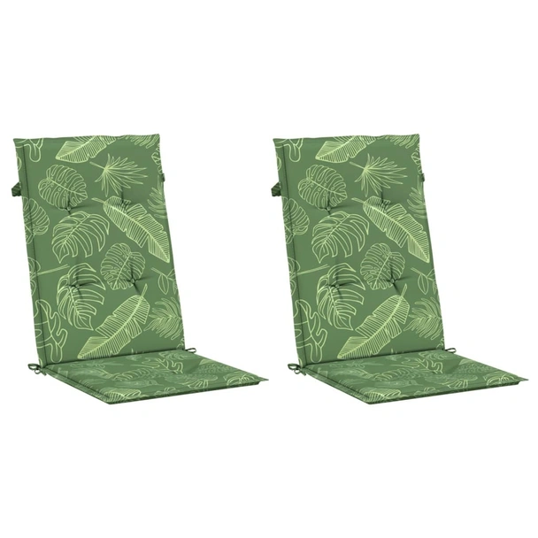 Възглавници за столове  2 бр на зелени листа текстил - VL361265 - Image 3