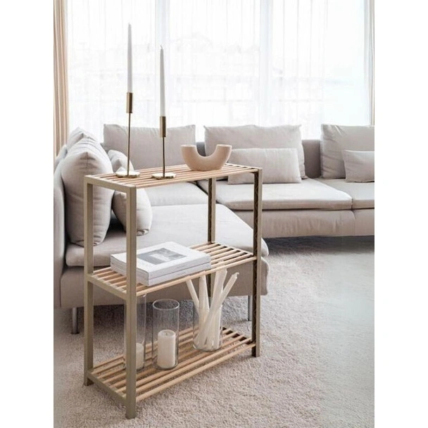 Етажерка на 3 нива 78x65x29 см бежова Wood - Image 2