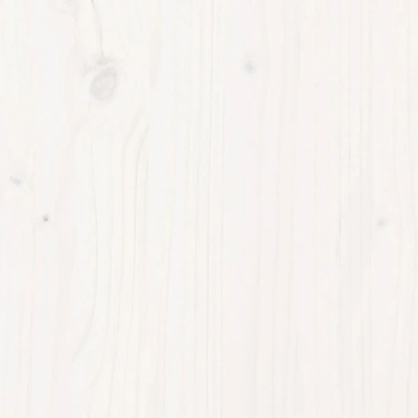 Градинска пейка, бяла, 108x35x45 см, борово дърво масив - VL832383 - Image 8