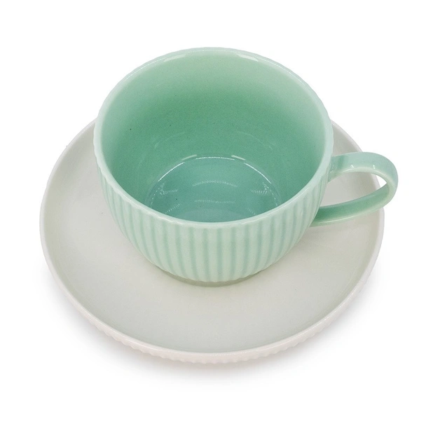 Комплект чаши за капучино 12 части 220 мл мента - Image 3