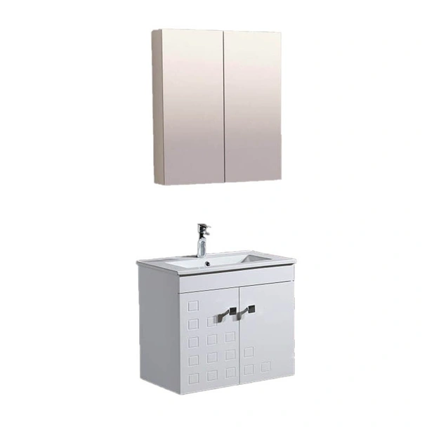 Комплект за баня: горен огледален шкаф + долен шкаф с мивка INTER CERAMIC