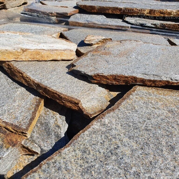 Настилка от едри плочи от Сребрист гнайс Металик - Image 6