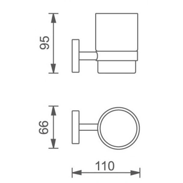 Поставка за четка за зъби/чаша - ава - ica 3458w - Image 2